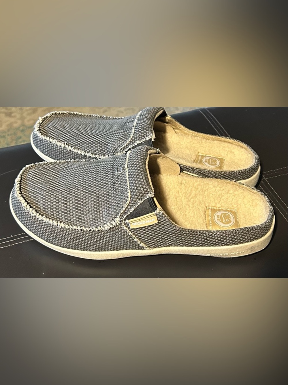 NEW Gecko man orthopedic canvas Slippers Mens 9